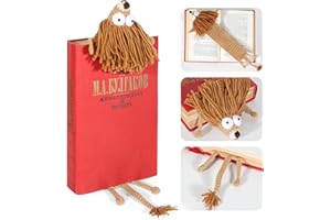 CHARYSIM Lesezeichen Häkeln Lesezeichen Personalisiert Kinder 3D Cartoon Tiere - Lustiges Geschenk für Geburtstags Schüler Junge Mädchen Lehrer Studenten Und Buchliebhaber (Löwe)