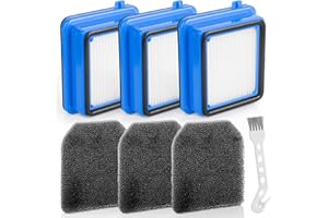 IVANZOLL QX7 Filter für AEG, 3 Stück QX6 QX7 QX8-2 Staubsauger Ersatzteile Zubehör Set Ersatzfilter für AEG ASKW1, 3 Vormotorfilter 3 Hygienefilter 1 Reinigungsbürste…