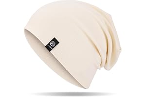 YANIKY Mütze Damen, Leichte Beanie Mütze Herren, Baumwolle Weiche Bequeme Dünne Mütze, Unisex Slouch Beanie Longbeanie für Alle Jahreszeiten