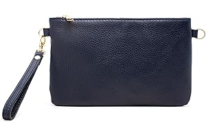 MAURO PELLETTERIA Pochette Donna con Tracolla Borsa Clutch Donna Elegante in Pelle Morbida Made in Italy Borsa da Polso Modello Mya