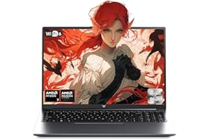 Tivique PC Portable Gamer 16,1" - Ordinateur Portable Ryzen 7 H255 (jusqu'à 4,90 GHz), 8C/16T - 4800MHz 16Go DDR5*2 + 512Go SSD M.2, écran FHD 1200p, HDMI,WiFi 6, Radeon 780M 12C, Clavier Rétroéclairé
