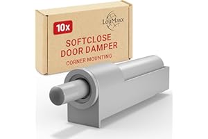 LouMaxx Soft Close Door Dampers – Set of 10 Dampers for Cabinet Doors for Kitchen Furniture/Cabinets for Soft Close Installation and Retrofitting Cabinet Doors