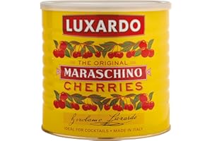 Luxardo Maraschino Cherries 3KG Tin | Candied Marasca Cherries soaked in Luxardo marasca cherry syrup | The ultimate cocktail cherry, used in the worlds best bars