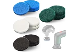 Bosch Brosse universelle, 12 tampons de nettoyage sans fil Mellbree 3 Performance Pads, 3 tampons en microfibre, 3 tampons de cuisine, 3 tampons en mousse, compatible avec brosse de nettoyage Bosch,