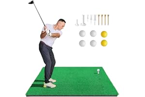 ToVii 5x4ft Golf Hitting Mat | Premium Artificial Turf with Rubber Foam Padding | Golf Mat for Indoor/Outdoor Practice | Come with 2 Rubber Tees, 7 Golf Tees and 6 Golf Balls