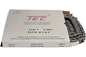TEC+ 1 Bund (=5m) TEC Rollenkette 12B-1 (3/4 x 7/16'') DIN8187 [Grundpreis: 6,40EUR/m]