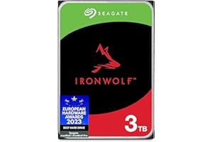 Seagate IronWolf, 3 TB, Hard Disk SATA da 6 GBit/s, HDD, CMR 3,5" 5.400 RPM, Cache da 64 MB per NAS con Sistema RAID, 3 anni Rescue Services (ST3000VNZ06), Amazon Exclsusivo