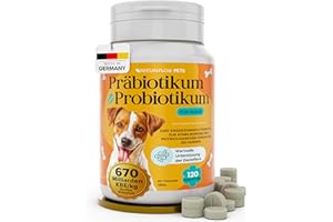 Probiotika Hund mit 670 Milliarden KBE - Optimale Kombi mit Präbiotika für Starke Verdauung - Geprüfte Qualität mit Bakterienstämmen Made in Germany - Darmflora aufbauen, Natureflow Pets Darmkur Hund