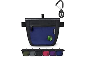 Gobeigo Bolsa de golosinas para perros y clicker de entrenamiento, dos cierres magnéticos mejorados para evitar derrames, bolsa de regalo de 2 tazas con dispensador de bolsas para excrementos,