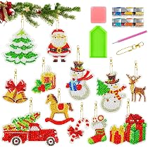 Giochi Bambina 6 Anni Femmina Diamante Pittura Portachiavi 5D DIY - 15 Pezzi Con Strass, Per Bambini, Lavoretti Creativi Kit Braccialetti Fai Da Te Bambina - 4