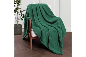 Whale Flotilla Manta Sofa, Manta Polar, Manta para Cama, Manta de Franela Suave y Cálida, 150 x 200 cm, Verde Oscuro