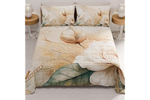 PETTI Artigiani Italiani - Copriletto Matrimoniale Estivo 260x270cm 100 g/m² Double Face, Trapuntino Matrimoniale Primaverile, Trapunta Leggera, Floreale 154, 100% Made in Italy