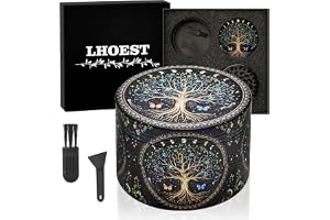 LHOEST Grinder Stor kross, 63 mm kryddkvarn med skrapa och plastborste, Grinders 4 lager träddesign, Pollen Grinder metall 4