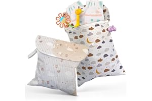 TENDS Bolsa Impermeable XL (2pcs)-Bolsa Tela como Neceser para Bebé Recién Nacido-Bolsa merienda Infantil-Organizador Ropa Piscina, Guardería, Playa y Viajes- Organizador pañales para Regalo