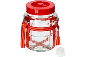 SILPLAST 5 L Universelles Glas mit Gärsystem Gärbehälter Glasballon Gärballon Weinballon