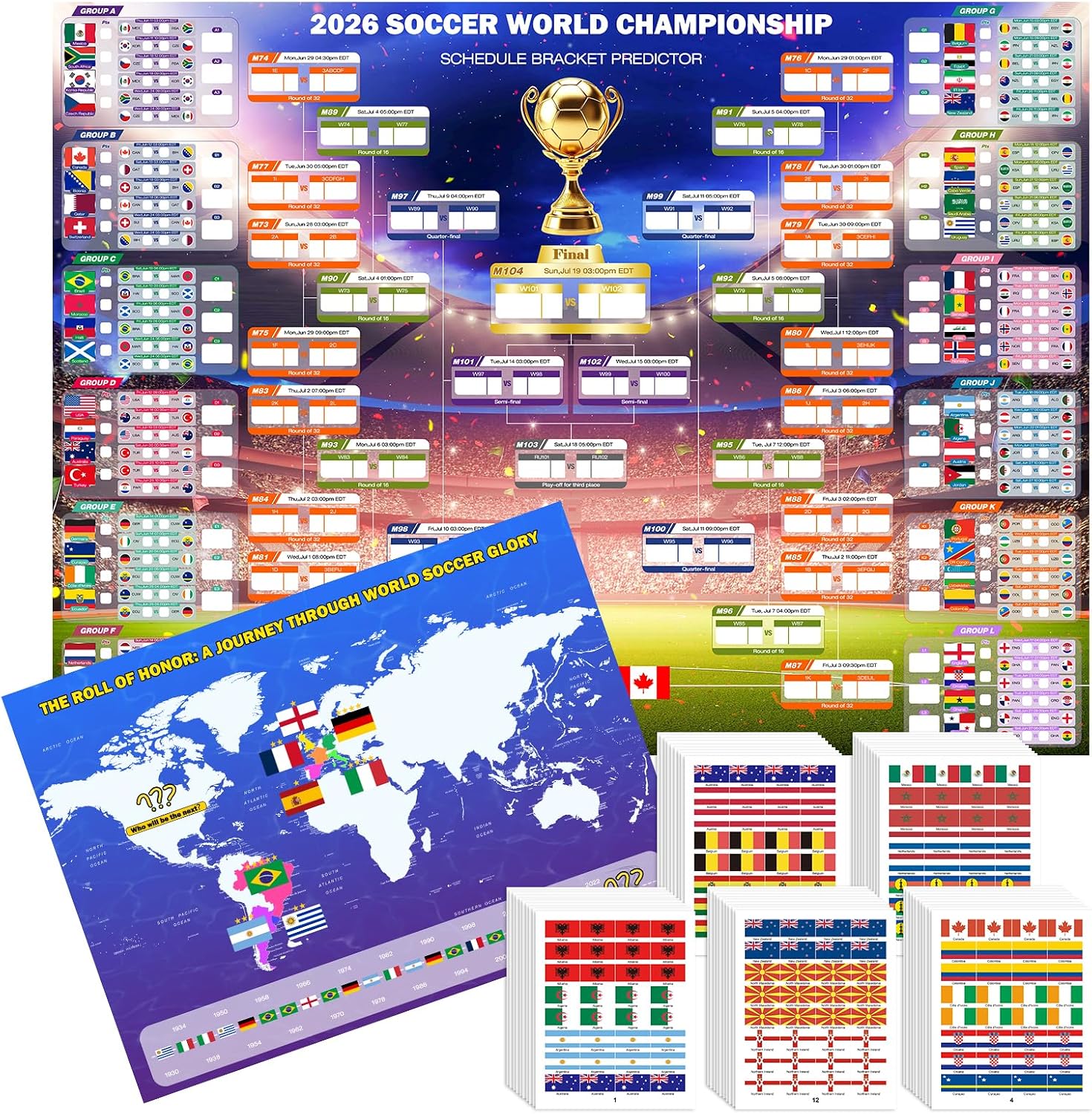 2026 World Soccer Cup Schedule Poster review