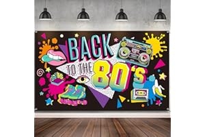 IRENARE 80's Party Decorations Back to The 80's Banner 80's Backdrop Background Decoration for Photography Background 80's Party Supplies, 73 x 43 x 0.04 Inch