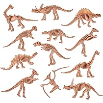 12 Figurines Squelettes De Dinosaures En Plastique - Modèles Réalistes, Pour Décoration Halloween Et Jeu Éducatif