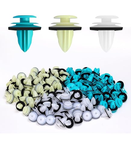 CGEAMDY Lot De 50 Clips Universels Blanc Pour Jupe Latérale Voiture – Fixation Seuil Pare-Chocs Solide En POM