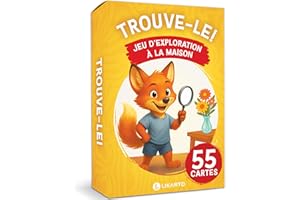 LIKARTO Trouve-Le! – Cartes d’Exploration pour Enfants à la Maison – 55 Cartes pour Jouer & découvrir Son Environnement – Jeux dès 4, 5, 6, 7, 8, 9 Ans – Jeu éducatif à la Maison