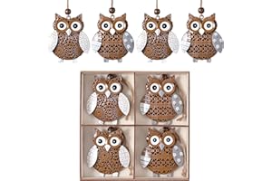 ‎VALERY MADELYN Valery Madelyn 4X Dekoaufhänger aus Metal, 7.5cm Frühlingsdeko zum Aufhängen, Eulen Osteranhänger Baumschmuck, Sommer deko zum hängen