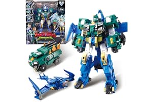 QUANTUM HEROES DINOSTER Robot Transforming 3 en 1 Stego Blast Wing, 11,81 pouces, Jouets Transformable pour enfants, Jouets Transforming Chariot Dinosaure Robot pour garçons filles de 5 6 7 8 9 10 ans