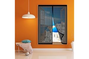 DOGUO Zanzariera Magnetica Porta Finestra 75 x 175 cm Finestra Zanzariera Trasparente Mantiene Stanza Traspirante Zanzariera Per Lucernario Zanzariera Per Finestre Per Tutte Le Finestre, Nero