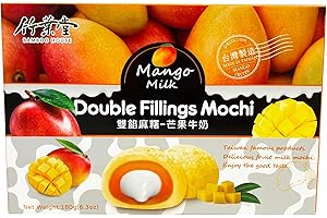 VMART Bamboo House Double Fillings Mochi Mango Milk 180g