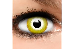 FUNZERA Lentillas de contacto "AVATAR" con tatuajes de Halloween, 1 par, sin receta