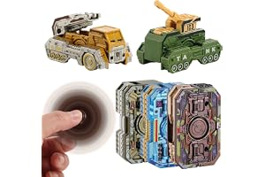 SCIONE 6 st transformerbara pansarbilfidget spinnare som festpåsfyllning, fingertopp stresslindrande sensorisk leksak, klasspriser för barn