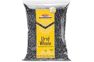 RANI BRAND AUTHENTIC INDIAN PRODUCTS Rani Urid/Urad Whole Black (Matpe Beans with Skin) Indian Lentils 32oz (2lbs) 908g ~ All Natural | Gluten Friendly | Non-GMO | Kosher | Vegan | Indian Origin