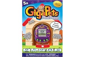 TOP SECRET TOYS Giga Pets AR Cute Puppy Dog Virtual Animal Pet Toy, Upgraded 2nd Edition with New App, Glossy New Purple Housing Shell, for Kids of… All Ages! Nostalgic 90s Toy, 3D Pet Live in Motion