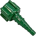 Westmed #0409 Swivel Barb Nut (Christmas Tree) Green Oxygen Tubing Connector - Pack of 5