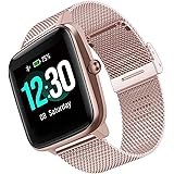 Songsier Metall Armband Kompatibel mit SW021, 19mm Schnellverschluss Klassisches Edelstahl Uhrenarmband ID205L ID205S ID205G 