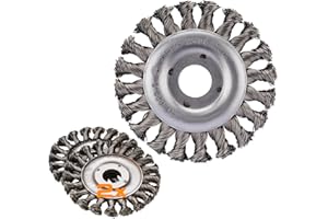 RHODIUS SRBZ | 2 Stück Ø 115 mm Rundbürste Winkelschleifer | Stahl, Metall | 0,5 mm Draht gezopft | Scheibenbürste, Zopfbürste, Reinigungsbürste | Reinigen, Entrosten