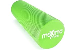 Maximo Fitness Wałek do masażu powięzi kręgosłupa i pleców, nóg, ramion (45 x 15 cm) – średnio twardy wałek do masażu, do jogi, pilatesu, regeneracji po uprawianiu sportu