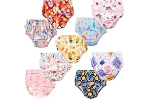 Heekcaa Lot de 9 Pantalons d'entraînement pour bébé, Pot de sous-vêtements pour Enfants à partir de 1 an, sous-vêtements d'entraînement des Toilettes