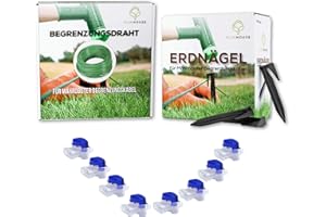 MOWHOUSE Kit de Instalación de Robot Cortacésped - M - Cable Perimetral de 150 m, Clavijas 200x, 8 Conectores de Cable