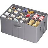 Lifewit Large Shoe Organizer Box for 10-20 Pairs, Foldable Closet Organizer with Transparent Lid, Reinforced Base for Boots,