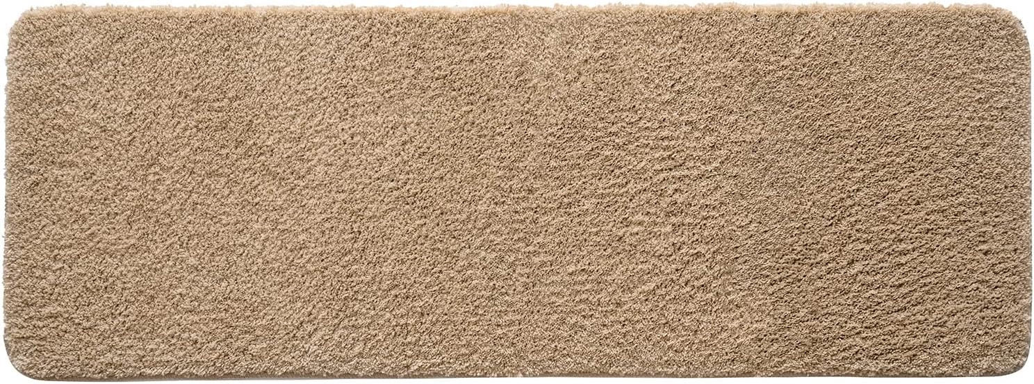 MIULEE Alfombra de Baño Antideslizante Absorbente Microfibra Alfombrilla Baño Lavable a Máquina Alfombra Ducha Baño Cocina Puertas de Entrada Pasillo para Dormitorio Salon Modernas 45x120 cm Beige