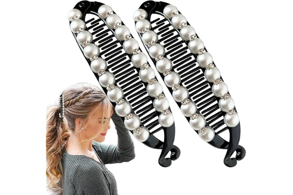 Bananklämmor för kvinnor, Banana Clip Tjock Hair - Double Banana Claw Clips Barrettes Ponytail Holders,2x icke-halkbarrette, klassiska stylingtillbehör för tjock tunn lockig frisyr
