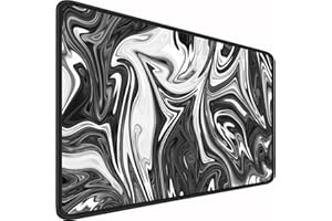 COOLNOVEL Premium Gaming Mauspad XXL 900 x 400 mm - Wasserdicht & rutschfest - Genähte Kanten für Haltbarkeit - Perfekt für PC, MacBook und Laptop - Großes Mousepad 900x400 mm (Flüssigmetall)