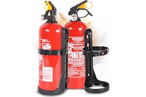 EXDINGER Doppelpack ABC-Pulverfeuerlöscher 1kg Halterung/Manometer (GP-1X Autofeuerlöscher fabrikfrisch)