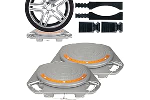 ZACKMAN SCIENTIFIC AutoSolo Placas de Giro para Alineación de Ruedas - Capacidad de 4 Toneladas, Mediciones con Dial de Latón, con Accesorios Adicionales para Completar Herramientas de Alineación (Un Par)