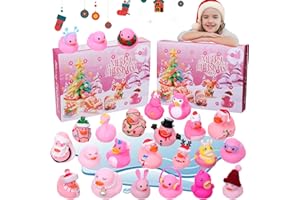 HARNYLOOM Calendario per il conto alla rovescia di 24 giorni fino al Natale 2024 24 paperelle di gomma, regali attesi dai bambini