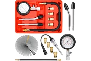 HATANSE Kompressionstestare för Bensinmotorer Kompressor Testverktyg 0-20 Bar - 0-300 PSI med Glödstiftstester, Tjockleksmäta
