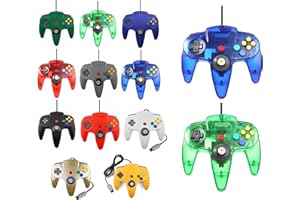 FAIRY TAIL & GLITZER FEE 2 mandos para Nintendo 64 N64, color a elegir con cable, color verde/azul transparente