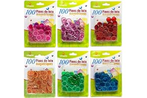 LOTOQUINE Sachet de 100 pions magnétiques de loto bleu