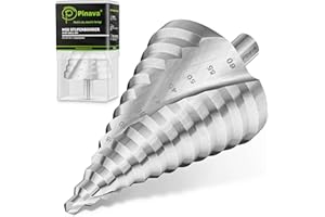 Pinava® HSS wiertło stopniowe 6-60 mm [trzpień 12 mm] – ostre i precyzyjne wiertło stożkowe do metalu, drewna, tworzyw sztucznych – wiertło do obierania 12 stopni – wiertło stożkowe z podwójną spiralą