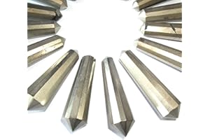 GREEN CROSS TOAD 1 x 12 Cut DT Crystal Vogel Wand Point 40-60mm (Pyrite)